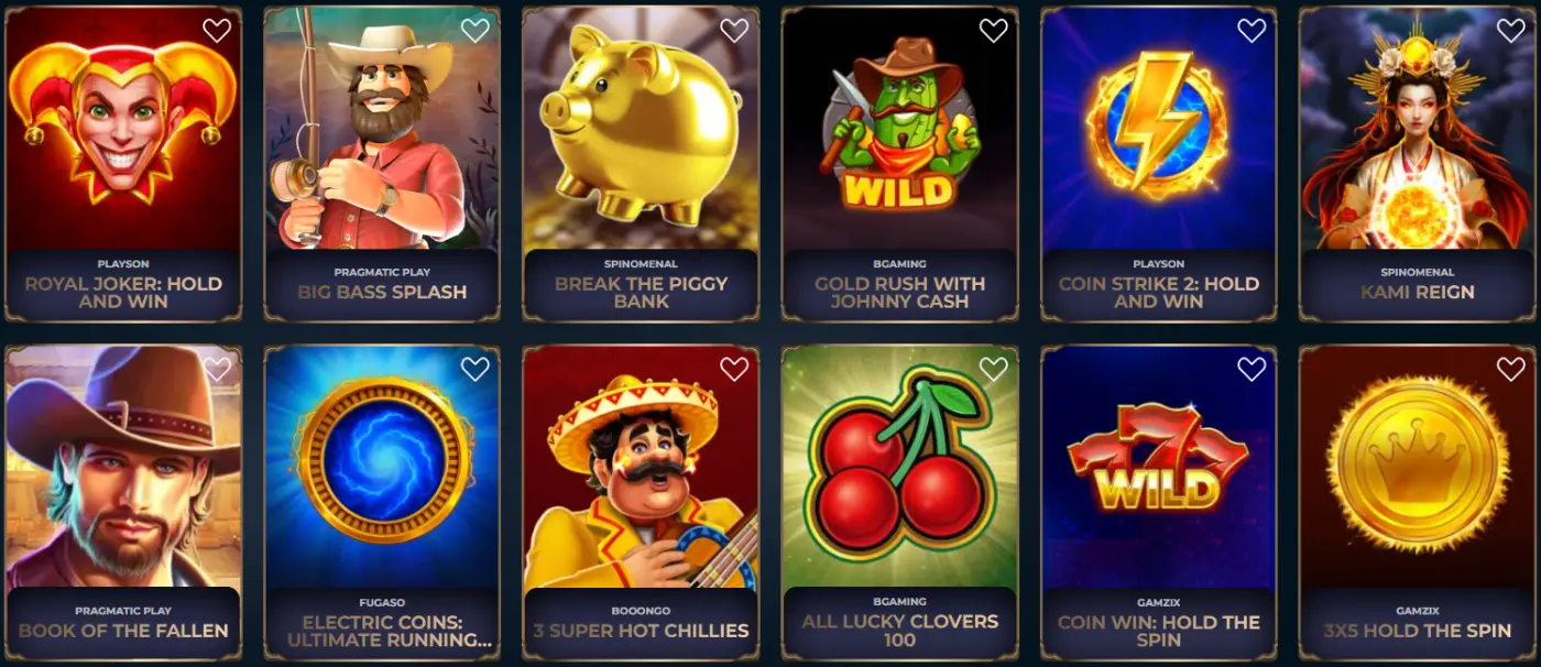 Bolizyn Casino game library
