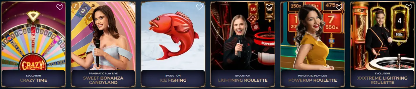 Live casino at Bolizyn Casino